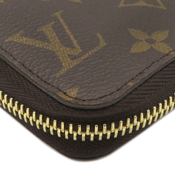 ルイヴィトン LOUIS VUITTON 長財布 ジッピー ウォレット モノグラムキャンバス モノグラム×コクリコ ゴールド金具 茶 赤 ラウンドファスナー M41896 RFID 【箱】【中古】