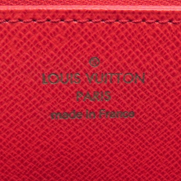 ルイヴィトン LOUIS VUITTON 長財布 ジッピー ウォレット モノグラムキャンバス モノグラム×コクリコ ゴールド金具 茶 赤 ラウンドファスナー M41896 RFID 【箱】【中古】