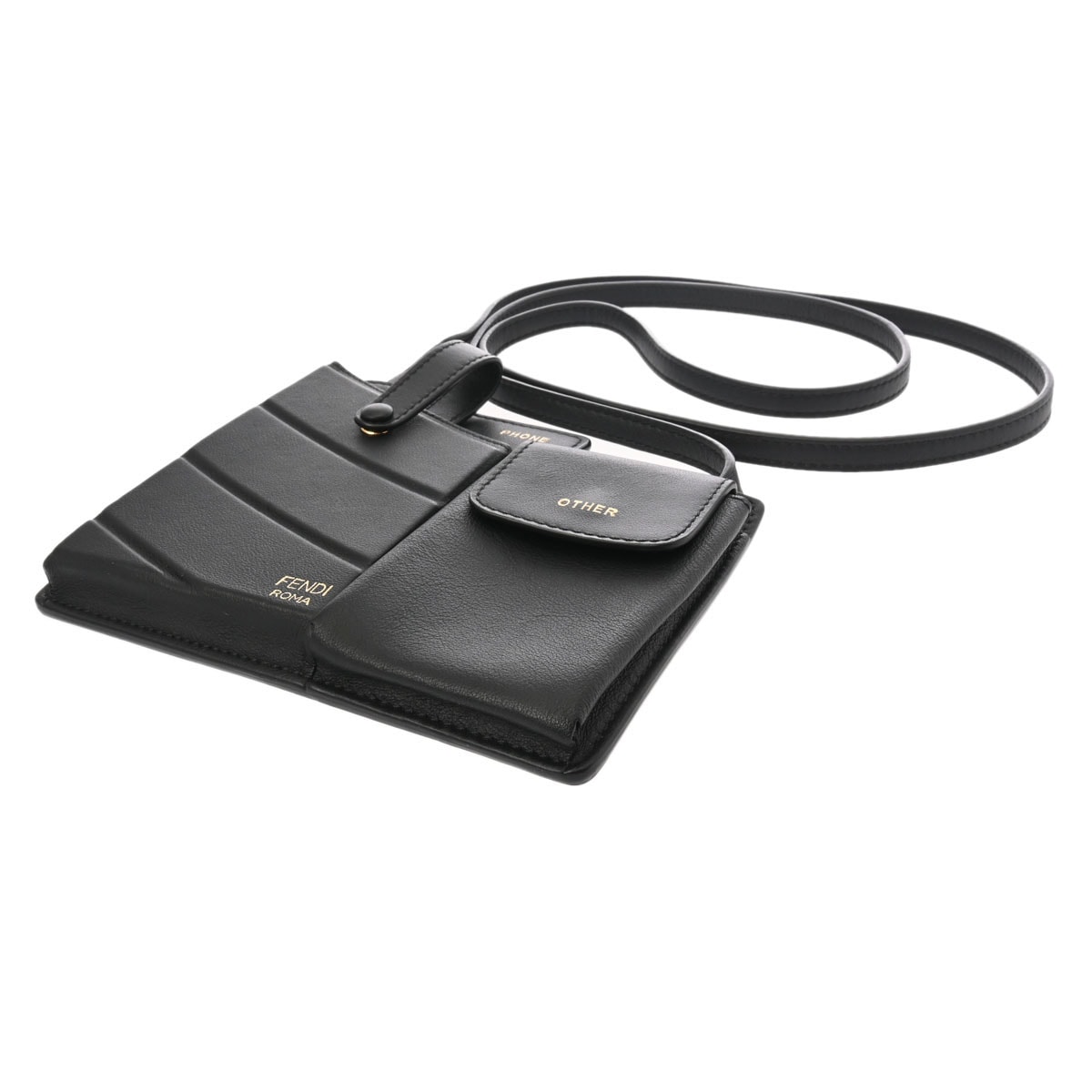 フォンケース ブラック 8BS026 レディース レザー ショルダーバッグ Aランク 中古 銀蔵