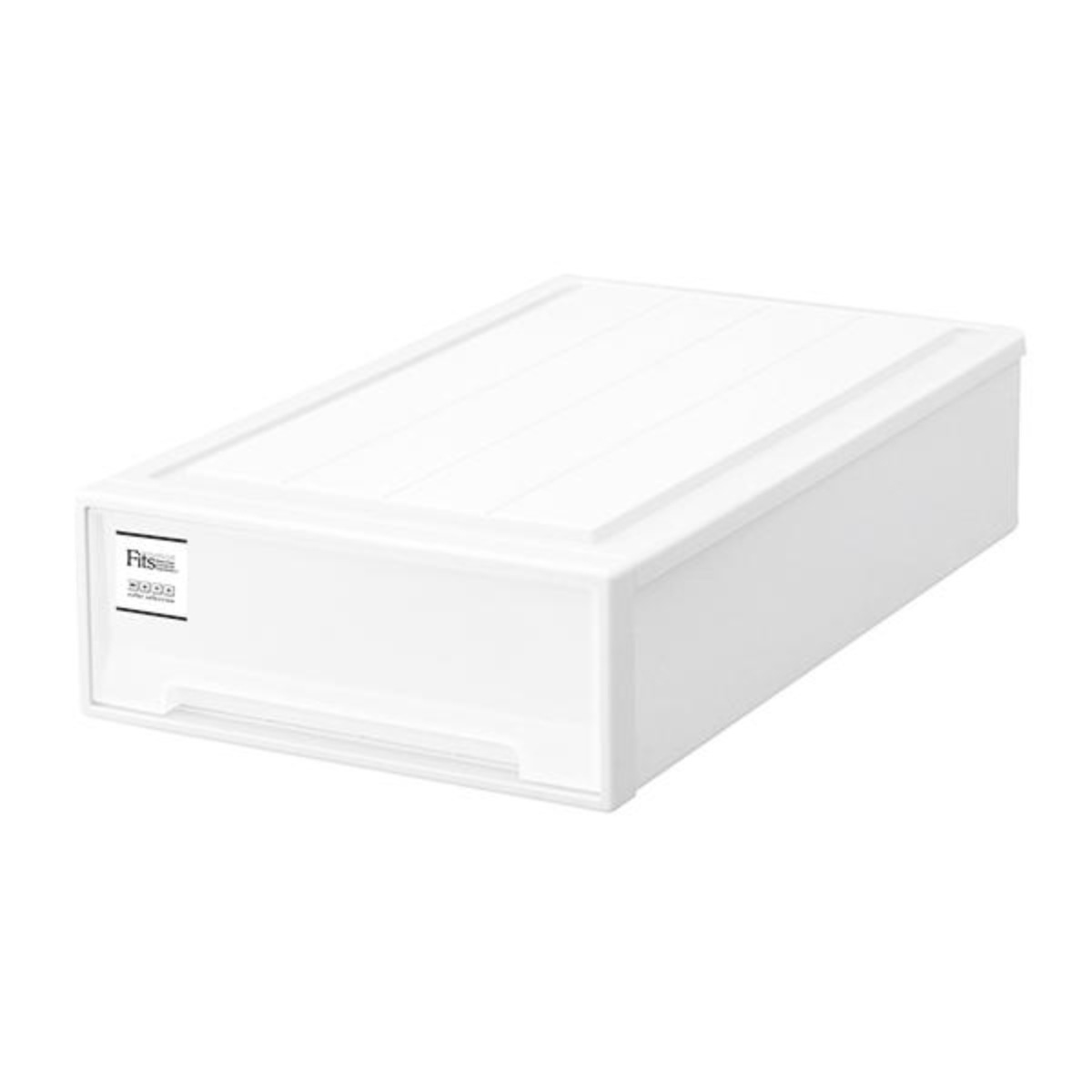 収納ケース Fits フィッツケース スリムL 2個セット フィッツ MONO ホワイト 収納 引き出し 衣装ケース 押入れ収納 積み重ね 幅44 奥行74 高さ18 天馬 日本製