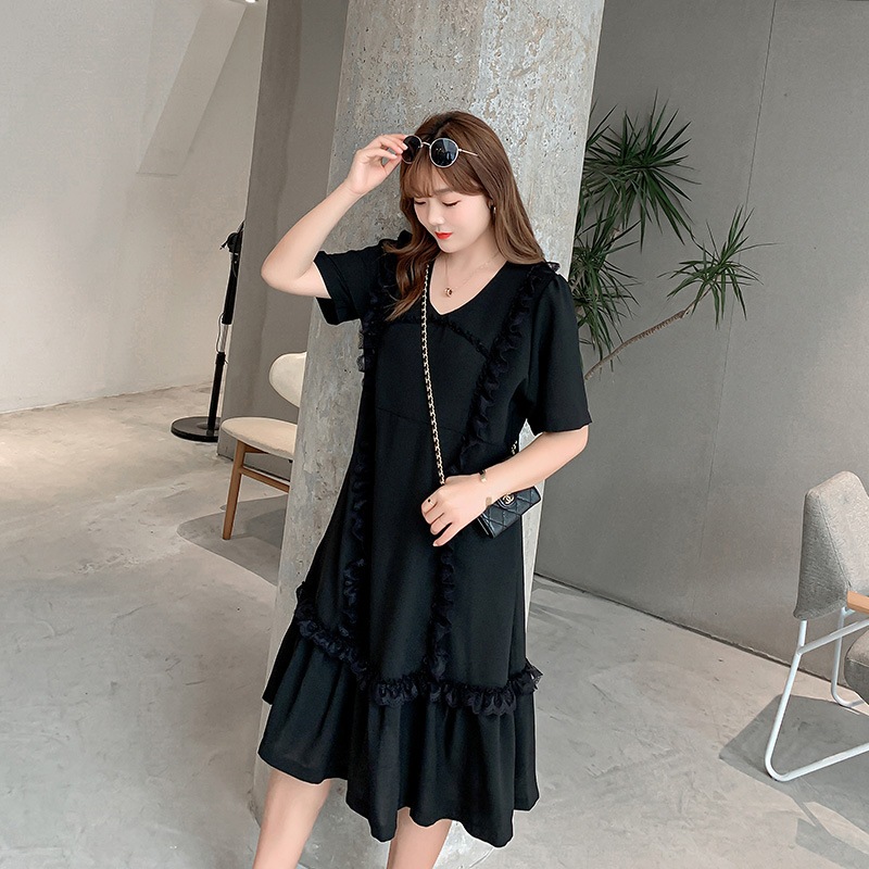 ワンピース 大きいサイズ 半袖 春夏 韓国 妊婦 マタニティ ゆったり きれいめ 3l 4xl 5l