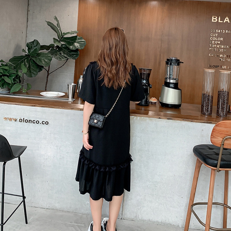 ワンピース 大きいサイズ 半袖 春夏 韓国 妊婦 マタニティ ゆったり きれいめ 3l 4xl 5l