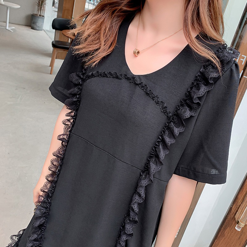 ワンピース 大きいサイズ 半袖 春夏 韓国 妊婦 マタニティ ゆったり きれいめ 3l 4xl 5l