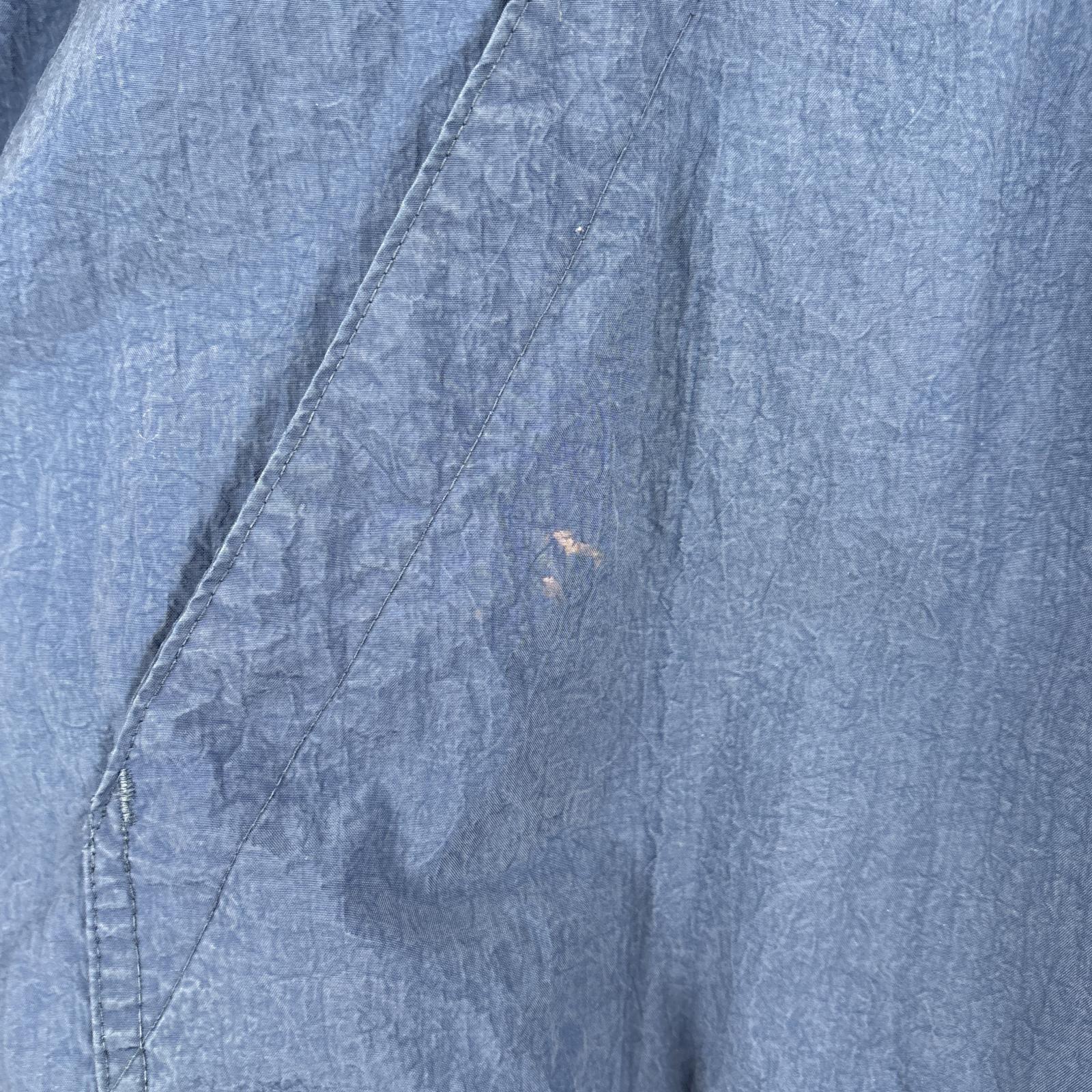 古着 90s/90年代 ナイロンプルオーバー ワンポイントロゴ スウッシュ リブ ビッグサイズ XXL ネイビー メンズ