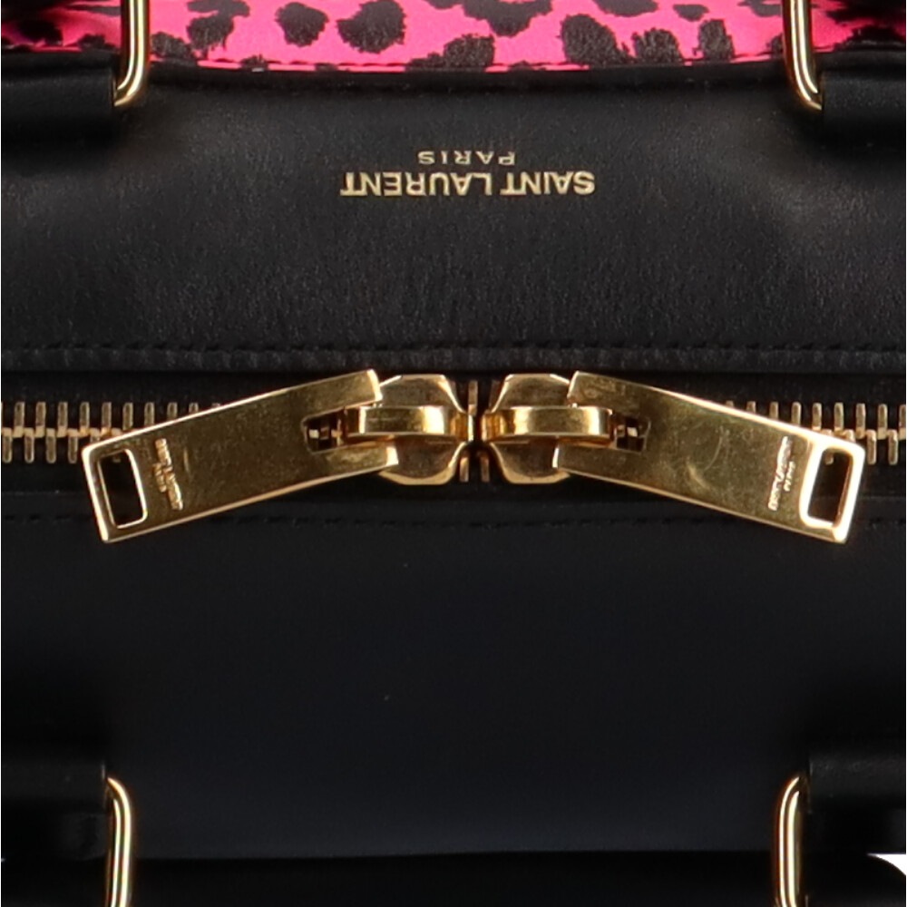 イヴサンローラン ベイビーダッフル ショルダーバッグ レザー ブラック YVES SAINT LAURENT 中古 美品 イヴサンローラン ベイビーダッフル ショルダーバッグ レザー ブラック YVES SAINT LAURENT 中古 美品