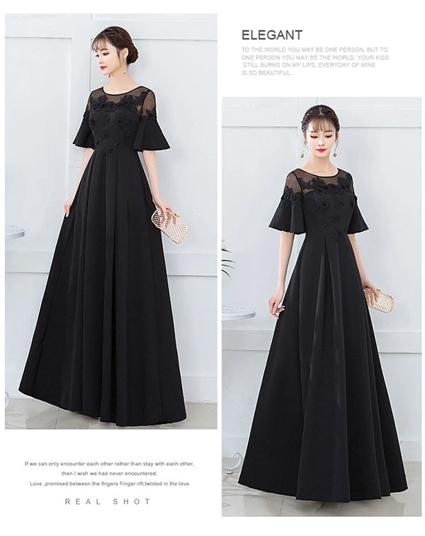 おすすめランキングロングドレス 演奏会 ピアノ 発表会 パーティードレス ブラック 黒 レディース 透け感 ファスナー ラウンドネック シースル襟 フレア袖付き 半袖あり ロング丈 結婚式 母親 ドレ おすすめランキングロングドレス 演奏会 ピアノ 発表会 パーティードレス ブラック 黒 レディース 透け感 ファスナー ラウンドネック シースル襟 フレア袖付き 半袖あり ロング丈 結婚式 母親 ドレ