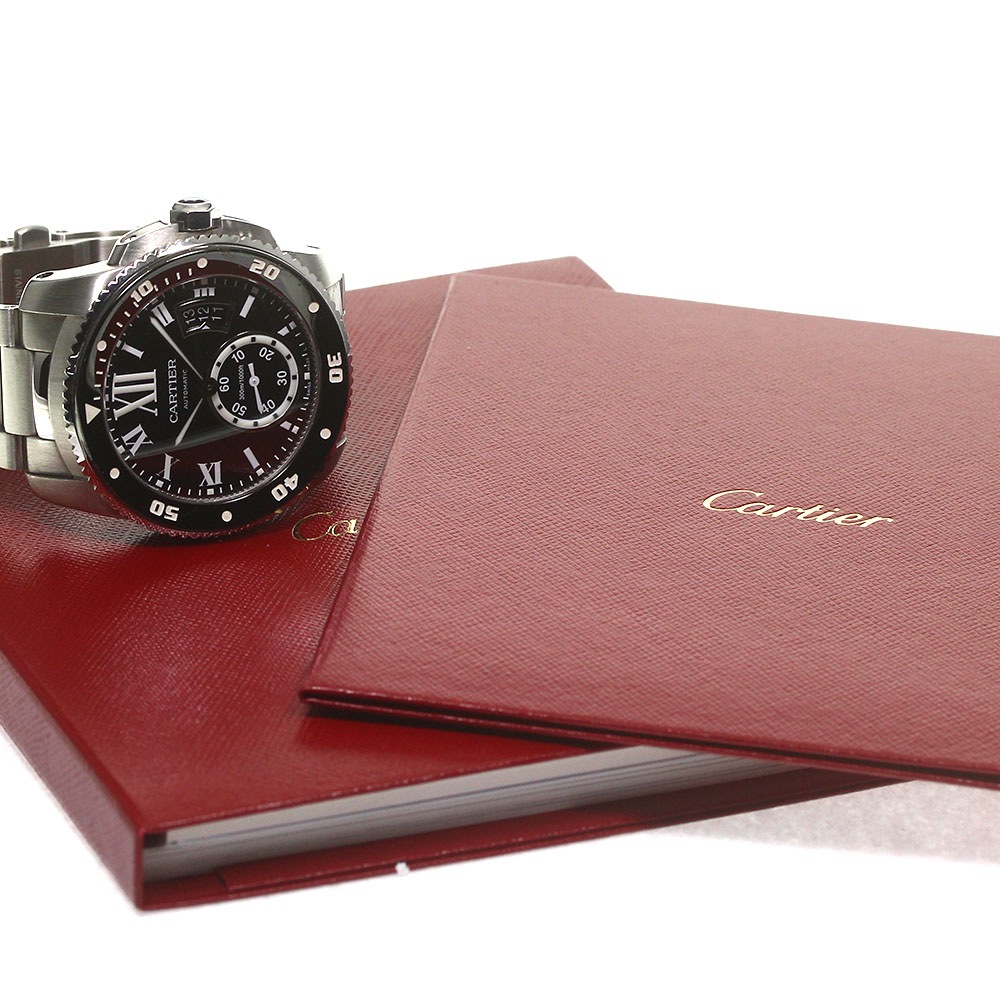 カルティエ CARTIER W7100057 カリブル ドゥ カルティエ ダイバー デイト 自動巻き メンズ 保証書付き_793037【中古】