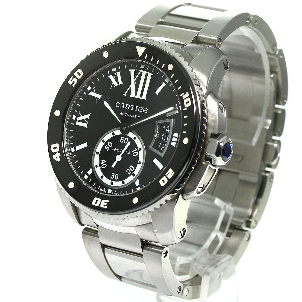 カルティエ CARTIER W7100057 カリブル ドゥ カルティエ ダイバー デイト 自動巻き メンズ 保証書付き_793037【中古】