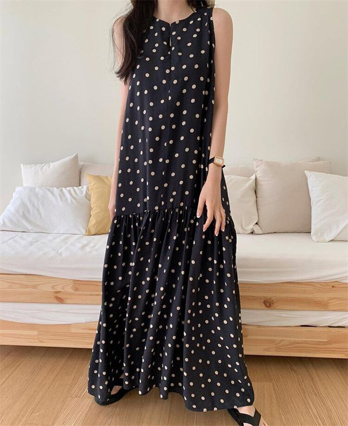 即納 ノースリーブワンピース レディース ロングワンピース マキシ丈 ロング丈 ティアードワンピース ノースリーブ ワンピ 水玉 体型カバー ゆったり ゆるっとワンピース シンプル かわいい 春 夏 即納 ノースリーブワンピース レディース ロングワンピース マキシ丈 ロング丈 ティアードワンピース ノースリーブ ワンピ 水玉 体型カバー ゆったり ゆるっとワンピース シンプル かわいい 春 夏