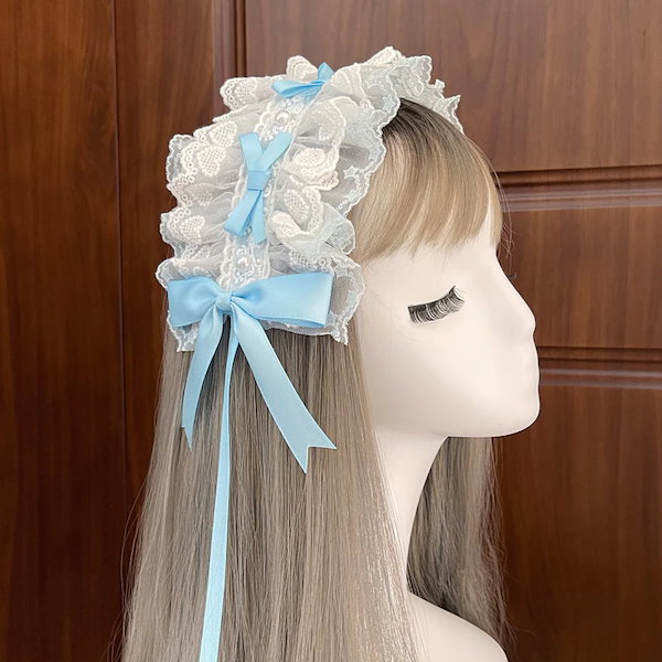 Qoo10] ロリータ ヘッドドレス レース カシャ