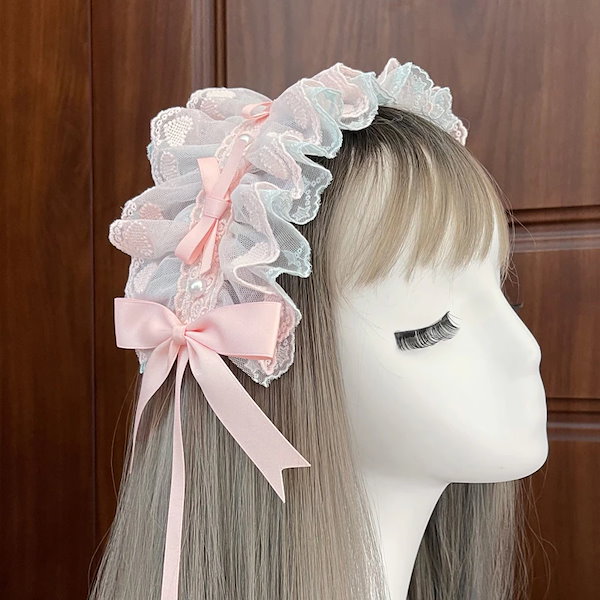 Qoo10] ロリータ ヘッドドレス レース カシャ