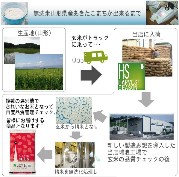 令和6年産 無洗米 山形県産あきたこまち 5kg SI