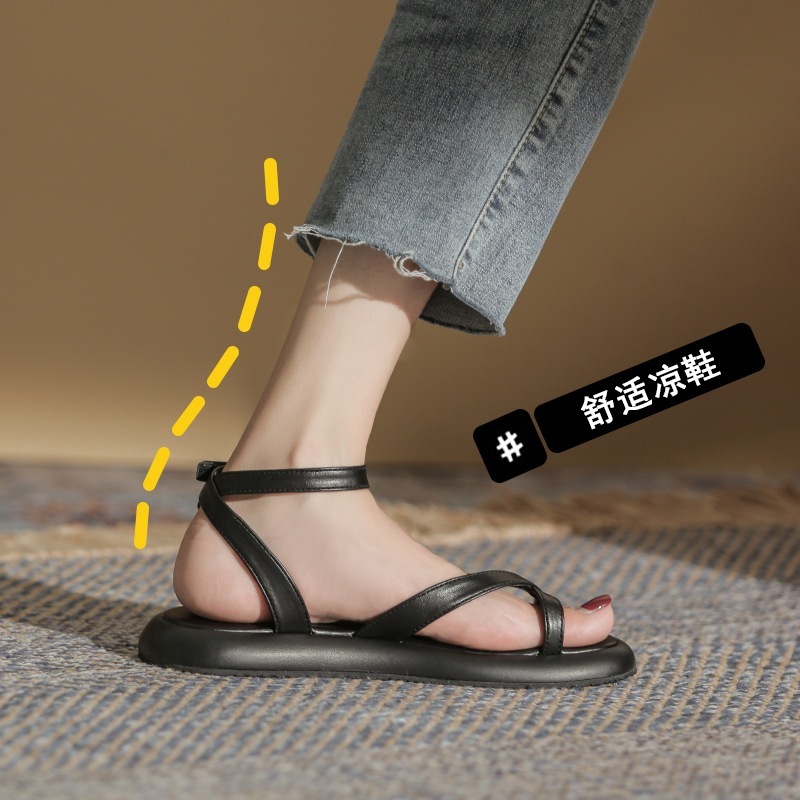 女性用厚底サンダル2024カジュアルtバック小さいサイズフラット快適ローマンサンダル女性用ビーチシューズ 女性用厚底サンダル2024カジュアルtバック小さいサイズフラット快適ローマンサンダル女性用ビーチシューズ