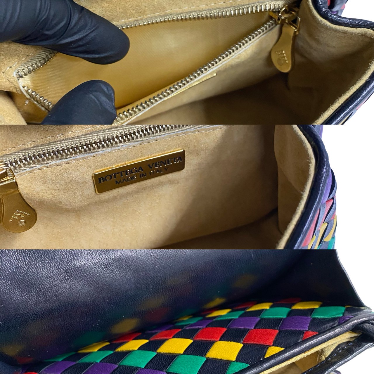 イントレチャートショルダーバッグ レザー ブラック 98851 イントレチャートショルダーバッグ レザー ブラック 98851