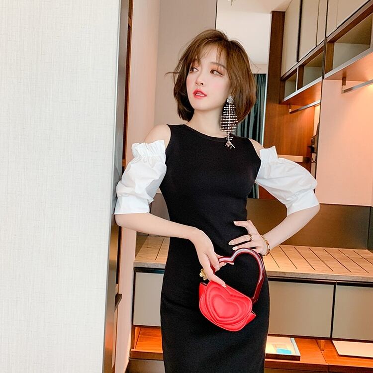 レディース ワンピース オフショルダー 萌袖 フリル フリル袖 大人可愛い きれいめ シンプル レディース ワンピース オフショルダー 萌袖 フリル フリル袖 大人可愛い きれいめ シンプル