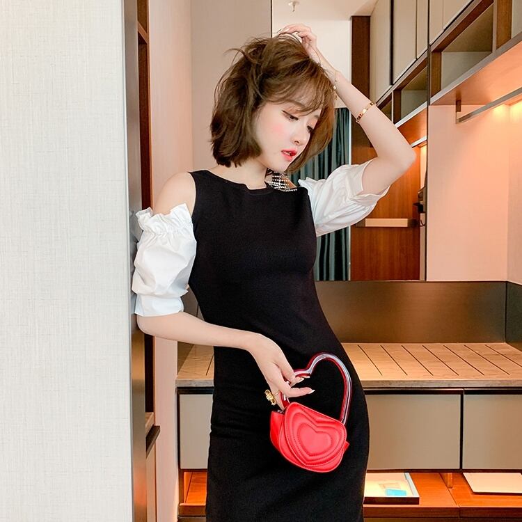 レディース ワンピース オフショルダー 萌袖 フリル フリル袖 大人可愛い きれいめ シンプル レディース ワンピース オフショルダー 萌袖 フリル フリル袖 大人可愛い きれいめ シンプル