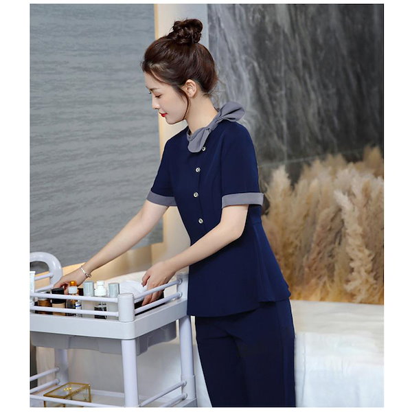 Qoo10] ユニフォーム エステ サロン制服 上下セ