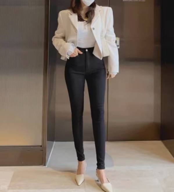 レディース パンツ ボトムス ロングパンツ ストレッチパンツ スキニーパンツ ロング アンクル丈 フルレングス タイト スリム 細身 スリムフィット ファスナー ポケット ハイウエスト 伸縮性