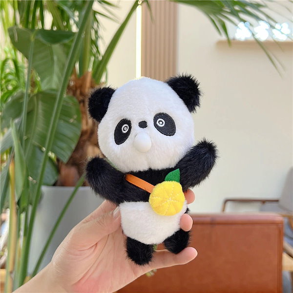 Qoo10] かわいい泡吐きパンダストラップぬいぐるみ