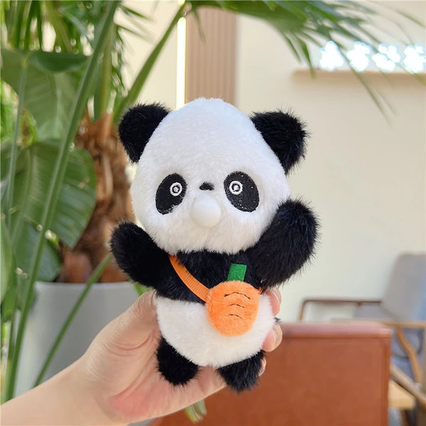 Qoo10] かわいい泡吐きパンダストラップぬいぐるみ