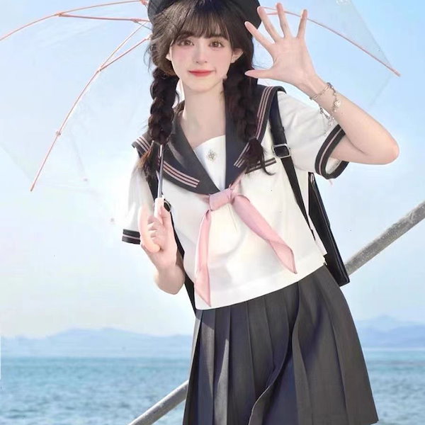 Qoo10] セーラー服 制服 4点セット JK プリ