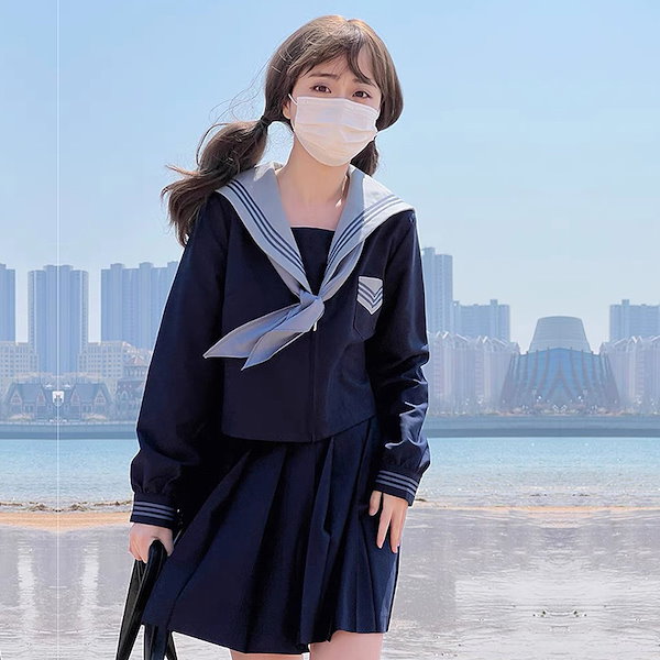 Qoo10] セーラー服 制服 4点セット JK プリ