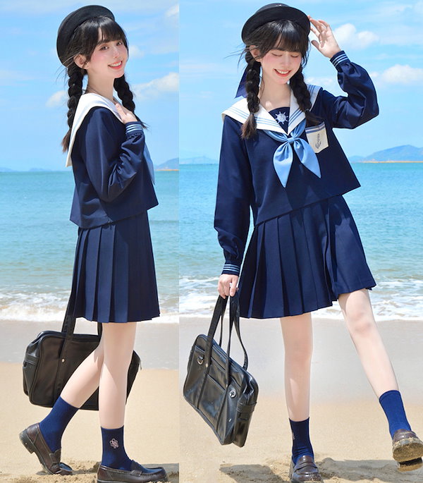 Qoo10] セーラー服 制服 4点セット JK プリ