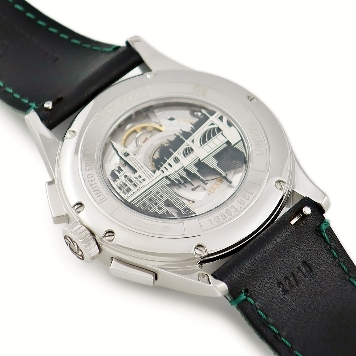 ヘリテージ バイコンパックス アニュアル ロンドン 00.10803.08.92.92 自動巻き メンズ 緑 限定 3年保証 ヘリテージ バイコンパックス アニュアル ロンドン 00.10803.08.92.92 自動巻き メンズ 緑 限定 3年保証