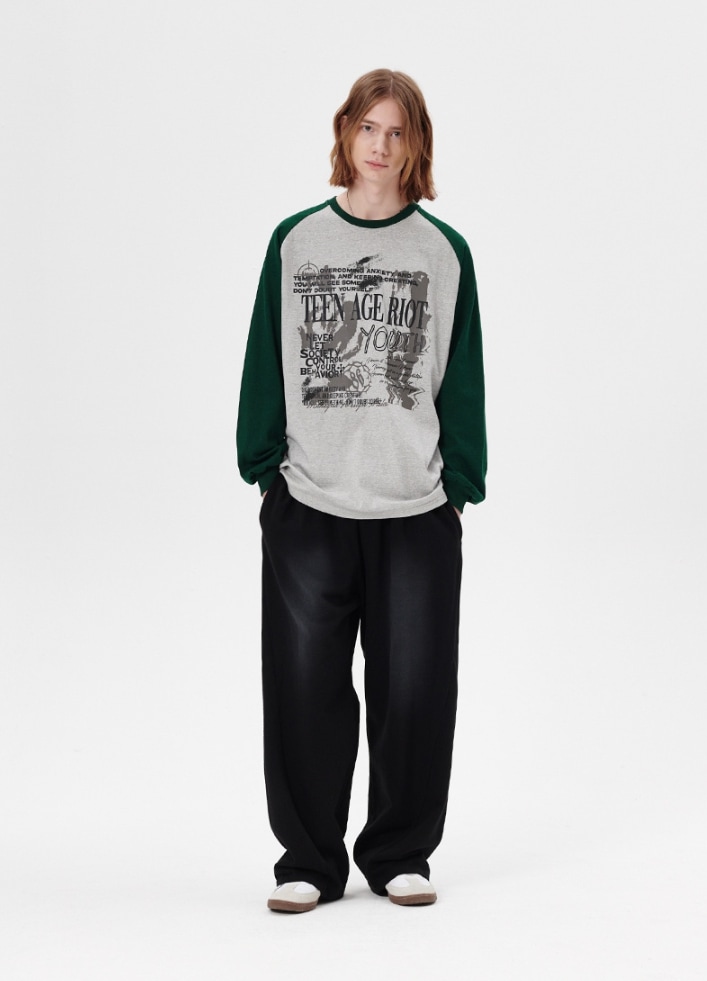 [mahagrid] YOUTH RAGLAN LS TEE