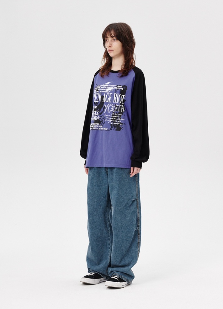 [mahagrid] YOUTH RAGLAN LS TEE