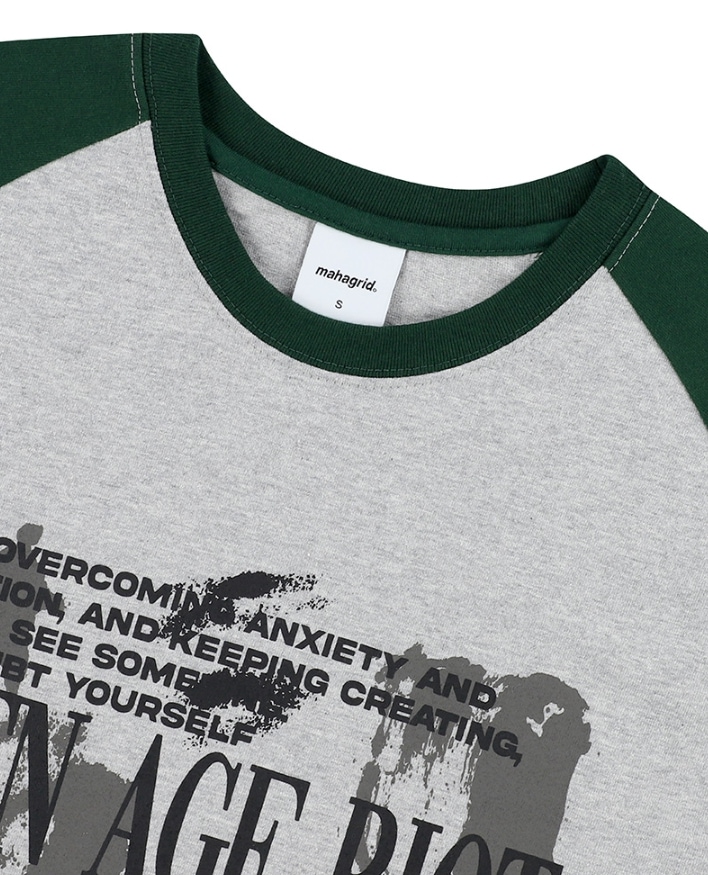 [mahagrid] YOUTH RAGLAN LS TEE
