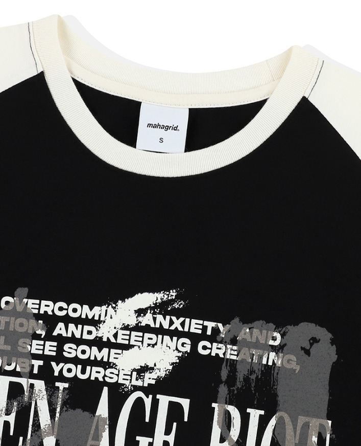 [mahagrid] YOUTH RAGLAN LS TEE