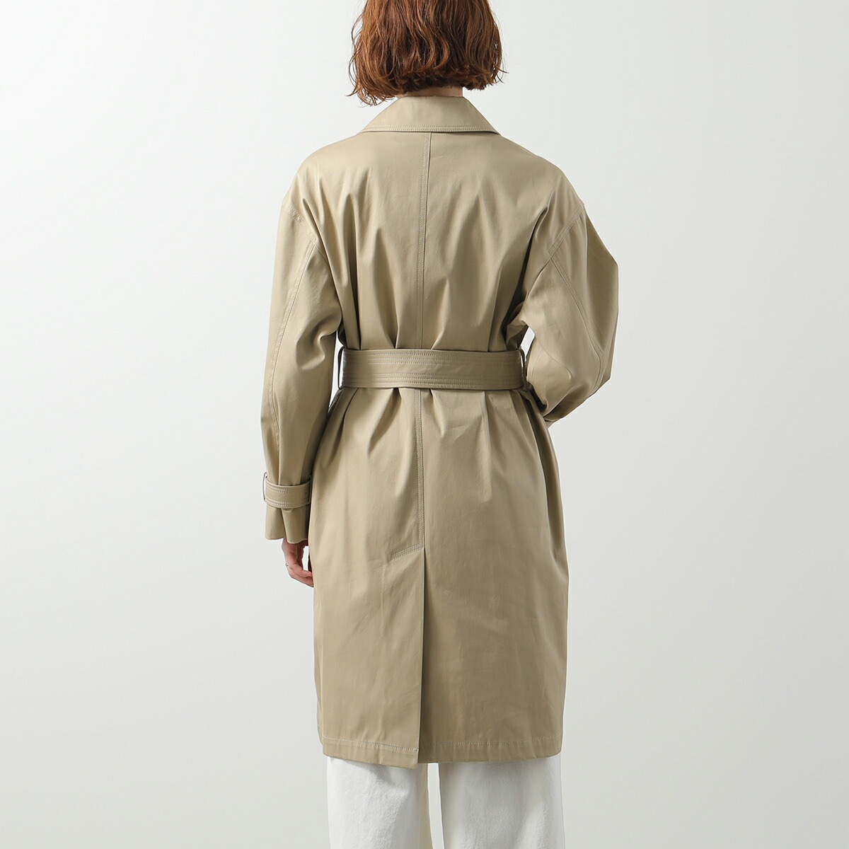 MAX MARA Studio マックスマーラ ステュディオ トレンチコート EBRIEN エブリエン レディース スプリングコート ダブルブレスト ベルト付き ミドル丈