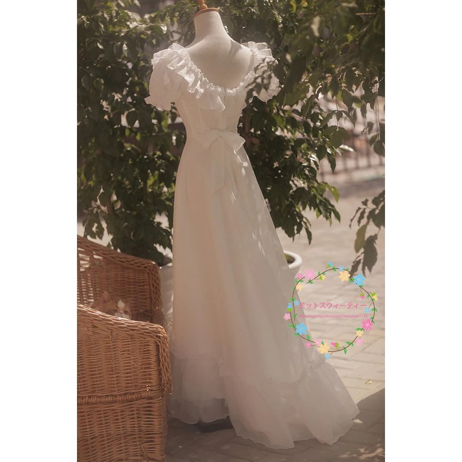 ウェデイングドレス 結婚式 二次会 マキシ丈 袖あり 旅行 前撮り