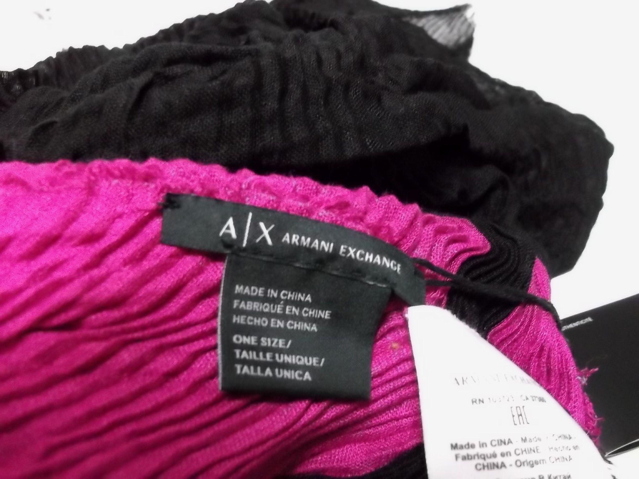 LA直輸入 メンズ レディース 男女兼用 ストール マフラー ブラック パープル stole muffler ARMANI EXCHANGE 018 LA直輸入 メンズ レディース 男女兼用 ストール マフラー ブラック パープル stole muffler ARMANI EXCHANGE 018