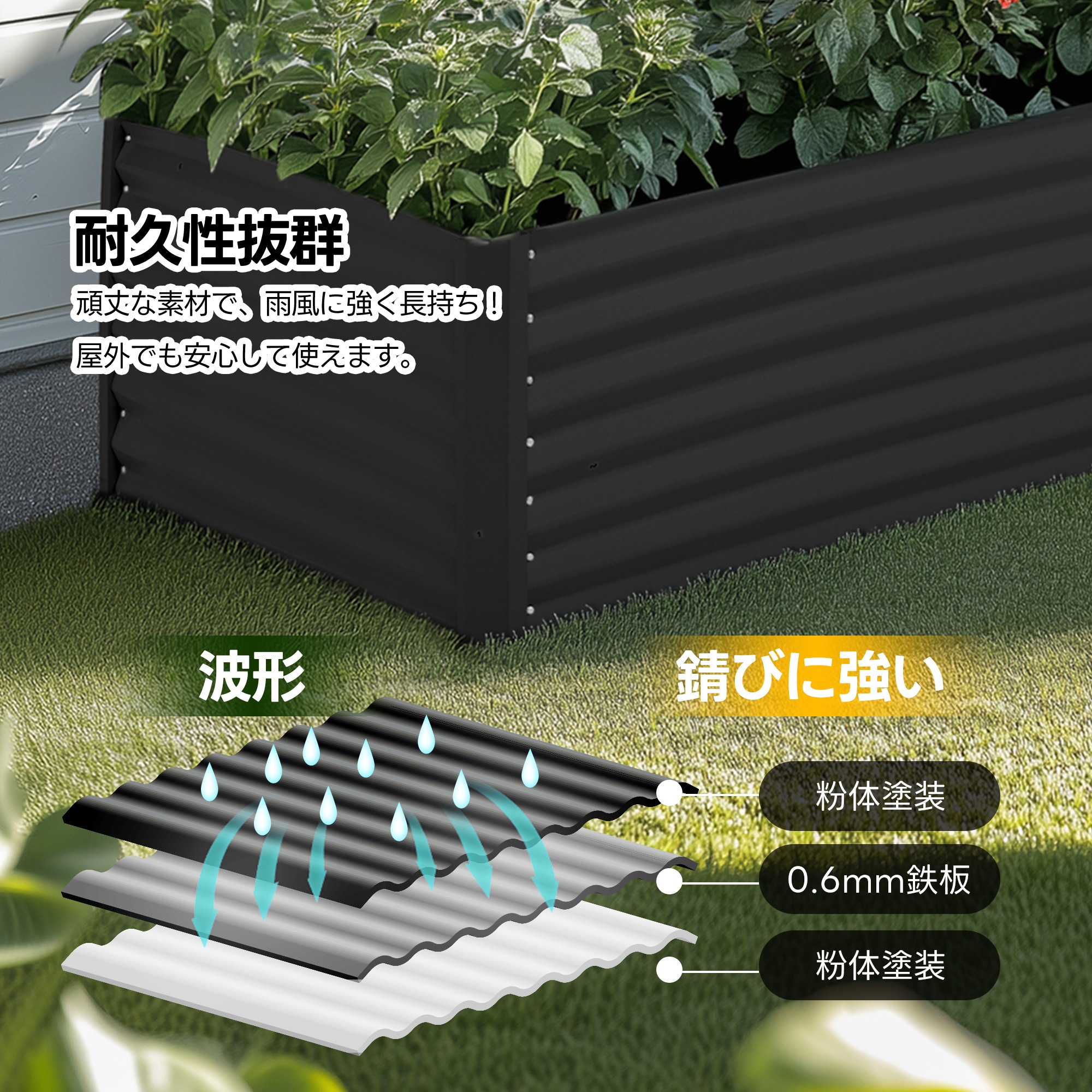 【2点購入で150OFF】【国内即発送】レイズドベッド ガーデンベッド L150×W90×H45cm 腐らない 庭 野菜 プランター 果物栽培用 ガーデンフレーム おしゃれ 組立簡単 ガーデンボックス 【2点購入で150OFF】【国内即発送】レイズドベッド ガーデンベッド L150×W90×H45cm 腐らない 庭 野菜 プランター 果物栽培用 ガーデンフレーム おしゃれ 組立簡単 ガーデンボックス