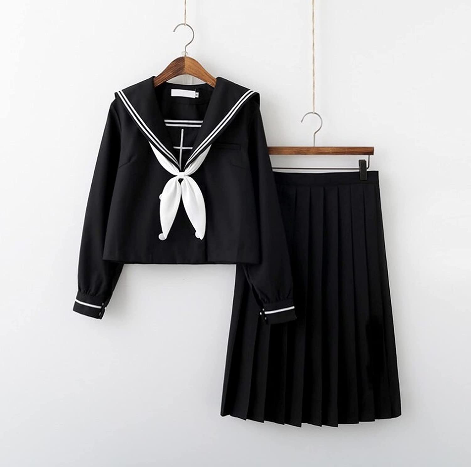 JK制服 スクール制服 セーラー服 正統派刺繍前開き膝丈スカート女子高生コスプレ長袖 JK制服 スクール制服 セーラー服 正統派刺繍前開き膝丈スカート女子高生コスプレ長袖