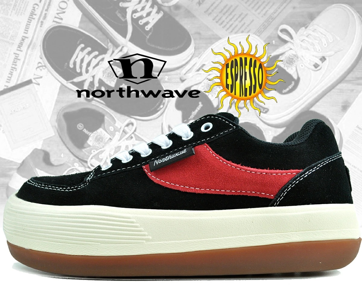 ノースウェーブ エスプレッソ スウェード ブラック レッド スエード 90s 復刻 厚底 スニーカー アフタースノーシューズ nw001-blr ノースウェーブ エスプレッソ スウェード ブラック レッド スエード 90s 復刻 厚底 スニーカー アフタースノーシューズ nw001-blr