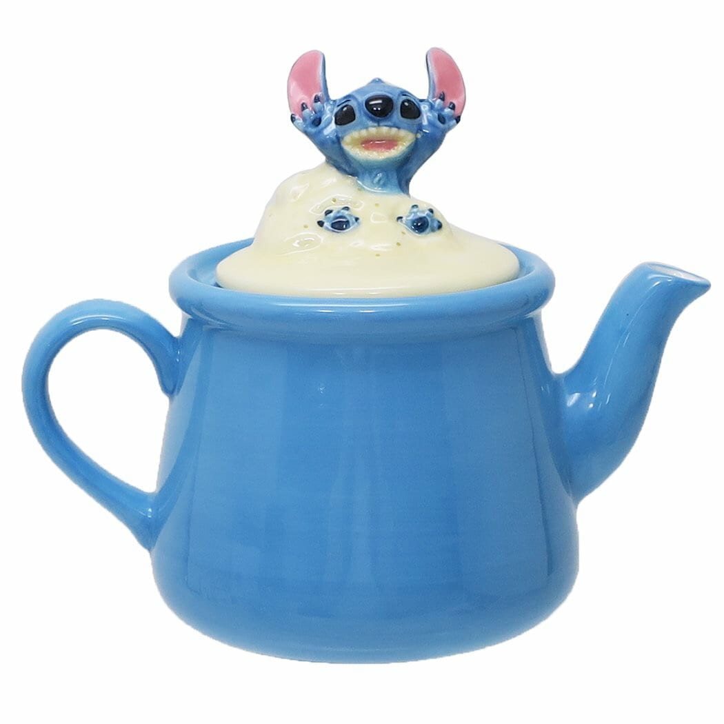スティッチ 陶器 置き物 Disney limited edition Qoo10] ディズニー スティッチ 陶器製急須 ティーポット デ