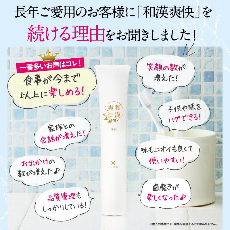 【公式】和漢爽快 1本49ml 3本 和漢成分 薬用成分 口臭 歯周病 防止 歯 黄ばみ ホワイトニング 医薬部外品 男性 女性 薬用歯磨き粉