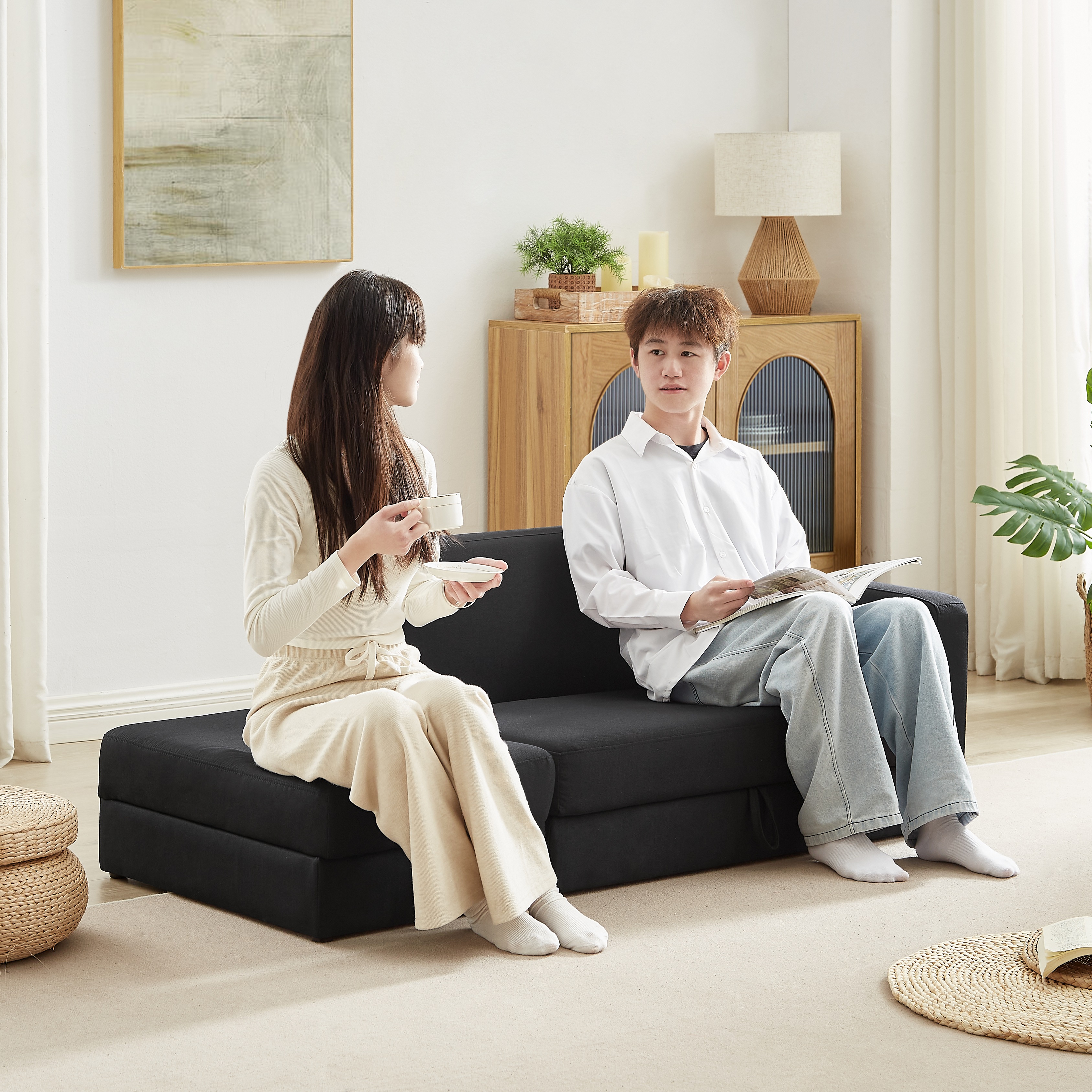 【急速出荷!】One Arm 2 Seater sofa+Ottoman ソファ 2人掛け 収納付き オットマン付き ファブリック 肘掛け 木脚外し可能 ローソファ コンパクト ひとり暮らし カウチソ 【急速出荷!】One Arm 2 Seater sofa+Ottoman ソファ 2人掛け 収納付き オットマン付き ファブリック 肘掛け 木脚外し可能 ローソファ コンパクト ひとり暮らし カウチソ