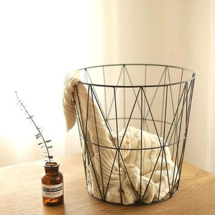 丸型 ミニテーブル イス 円形 リビング ベットサイドテーブル カゴ サイドテーブル バスル ワイヤー ナイトテーブル バスケット 蓋付き 収納 寝室