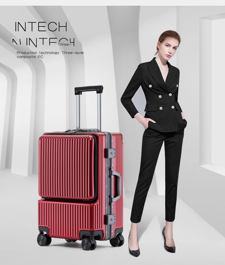 前開き搭乗箱 多機能スーツケース 20インチの暗号箱 アルミフレームの男女用スーツケース ポールボックス大容量外出用スーツケース ビジネス用レバーボックス 前開き搭乗箱 多機能スーツケース 20インチの暗号箱 アルミフレームの男女用スーツケース ポールボックス大容量外出用スーツケース ビジネス用レバーボックス