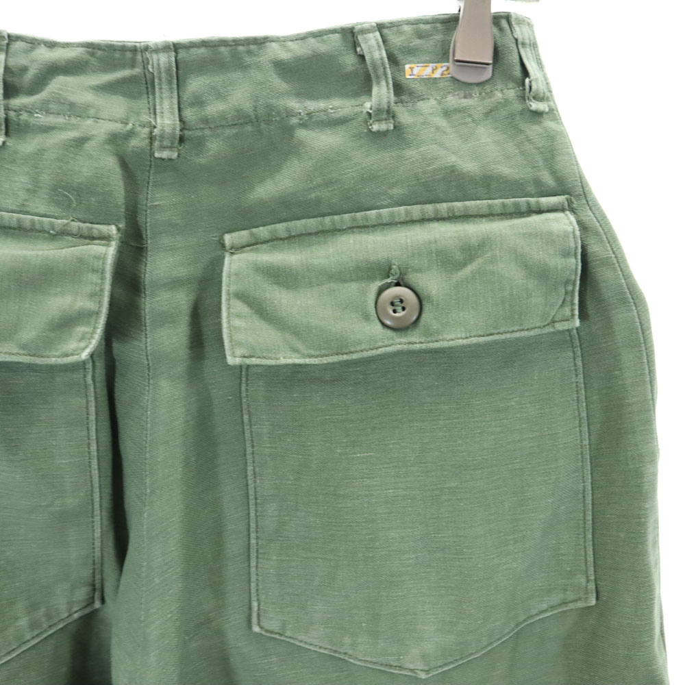 アメリカ軍 70s DSA コットンサテン ヴィンテージ ベイカー パンツ W30 カーキ US ARMY ミリタリー メンズ アメリカ軍 70s DSA コットンサテン ヴィンテージ ベイカー パンツ W30 カーキ US ARMY ミリタリー メンズ