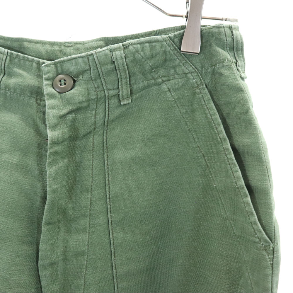 アメリカ軍 70s DSA コットンサテン ヴィンテージ ベイカー パンツ W30 カーキ US ARMY ミリタリー メンズ アメリカ軍 70s DSA コットンサテン ヴィンテージ ベイカー パンツ W30 カーキ US ARMY ミリタリー メンズ