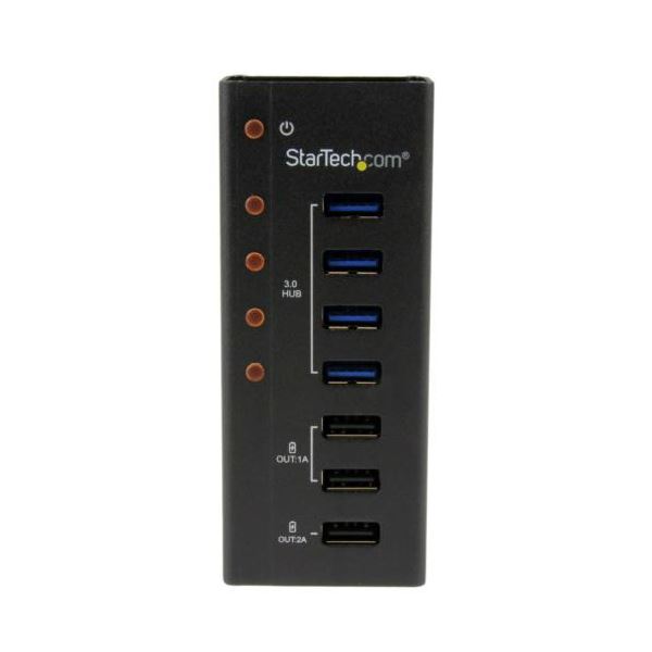 StarTech.com 4ポート USB3.0ハブ 充電用USBポート搭載 壁取付け用ブラケット付属 ブラック ST4300U3C31個