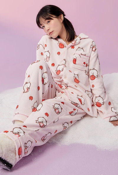 韓国限定 spao ナガノ 冬用 ルームウェア L パジャマ 部屋着 モコモコ SPAO】☆男女兼用☆もこもこパジャマ / ナガノのくま☆ 4COLOR