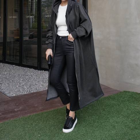 4color レディース アウター パーカー ジップパーカー ロング丈 ロングパーカー フード付き 4color レディース アウター パーカー ジップパーカー ロング丈 ロングパーカー フード付き