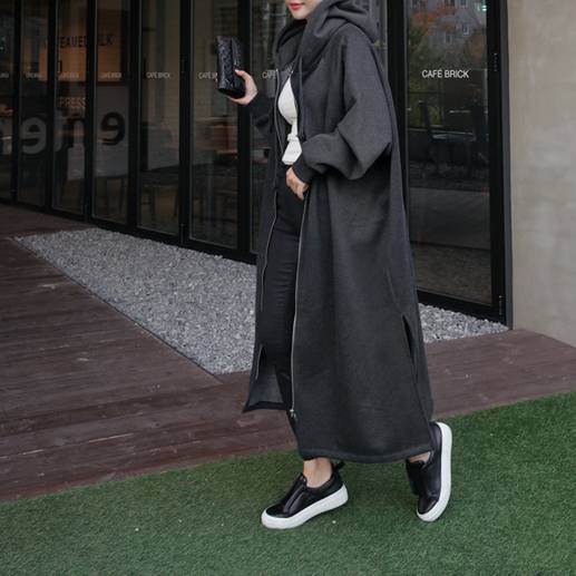 4color レディース アウター パーカー ジップパーカー ロング丈 ロングパーカー フード付き 4color レディース アウター パーカー ジップパーカー ロング丈 ロングパーカー フード付き