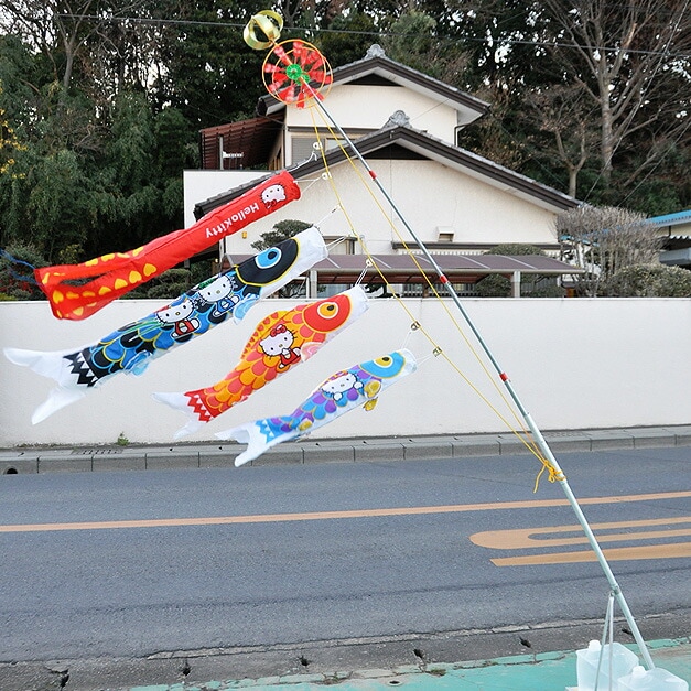 鯉のぼり こいのぼり 鯉のぼり 室内用 こいのぼり 室内用 鯉のぼり ベランダ用 こいのぼり ベランダ用 マンション スタンド付き　ハローキティ　鯉のぼり飾り　 送料無料 ｺﾝﾊﾟｸﾄ ﾐﾆ